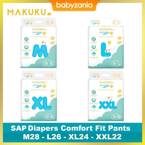 Makuku Air Diapers Comfort Fit Pants M28 L26 XL24 XXL22