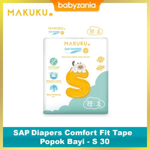Makuku Air Diapers Comfort Fit Tape S 30