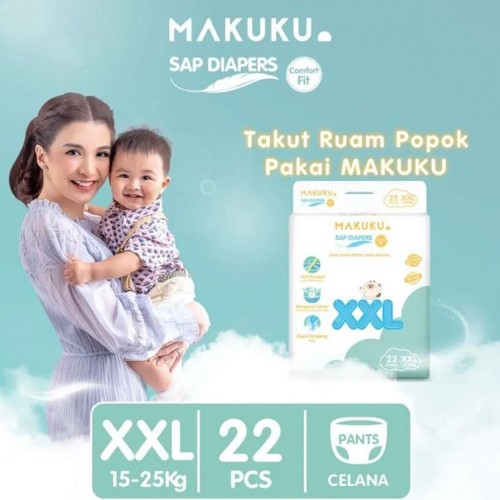Makuku SAP Diapers Comfort Fit Pants Popok Bayi - XXL 22
