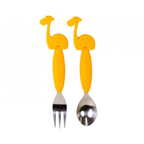 Marcus & Marcus Spoon & Fork Set - Giraffe Yellow