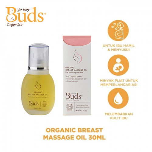 Buds Organics Breast Massage Oil - 30ml