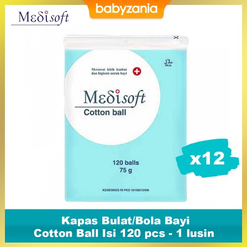 Medisoft Cotton Ball 120 Pcs - 12 Pack
