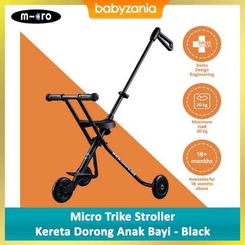 Micro Trike Stroller Kereta Dorong Anak Bayi - Black