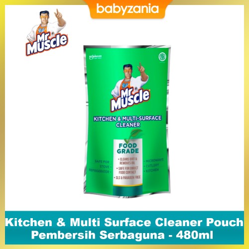Mr Muscle Kitchen & Multi Surface Cleaner Pouch Pembersih Dapur- 480ml