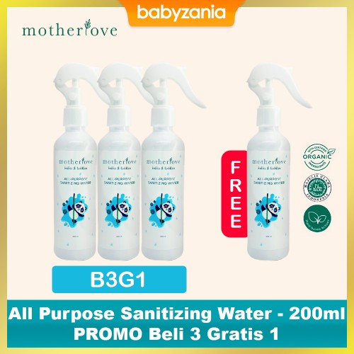 Motherlove All Purpose Sanitizing Water Pembersih Kuman 200 ml - PROMO Beli 3 Gratis 1