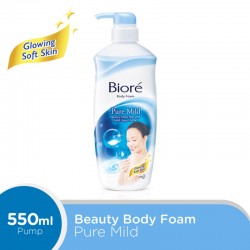Biore Body Foam Sabun Mandi Pure Mild Pump - 550ml