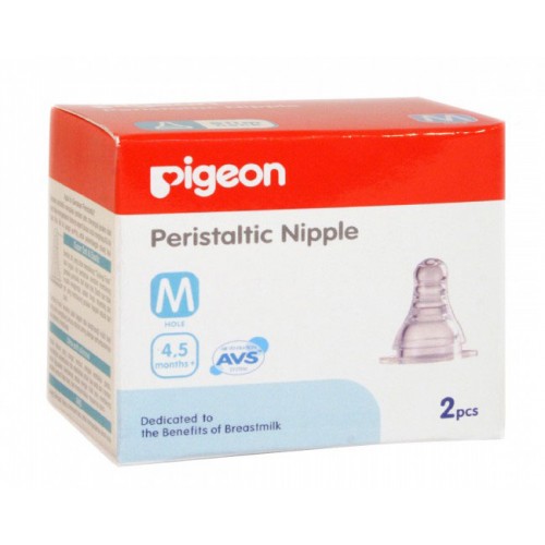 Pigeon Peristaltic Nipple M Slim Neck Bottle - 2 Pcs