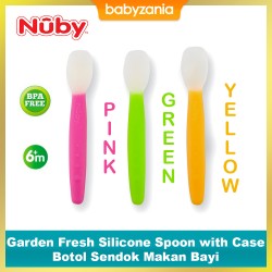 Nuby Garden Fresh Silicone Spoon with Case /...