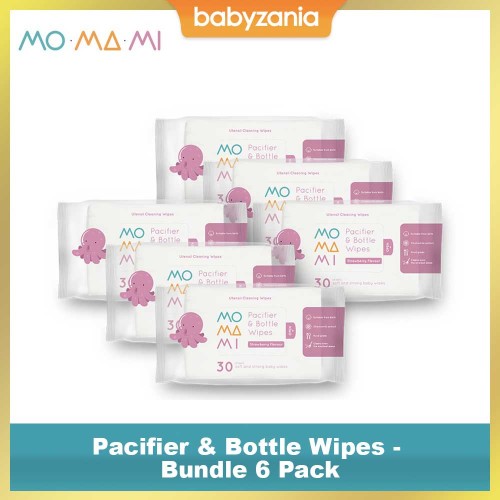 Momami Pacifier and Bottle Wipes 30 Sheet - PROMO 6 Pack
