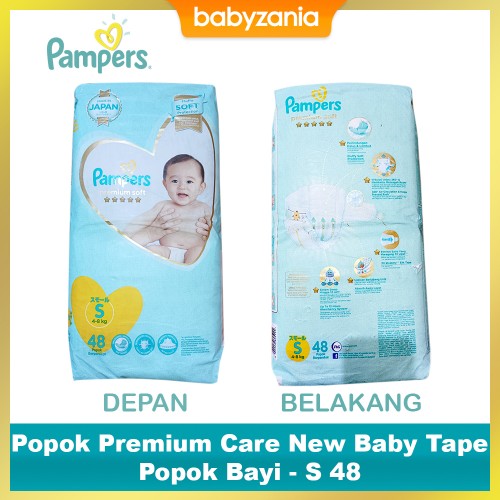 Pampers Popok Premium Care New Baby Tape - S 48