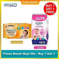 Paseo Baby Wipes Tissue Basah Bayi 50 Sheet - Buy...