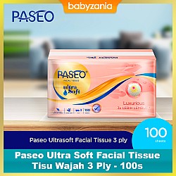 Paseo Facial Tissue Ultra Soft 3 Ply - 100s / 100...