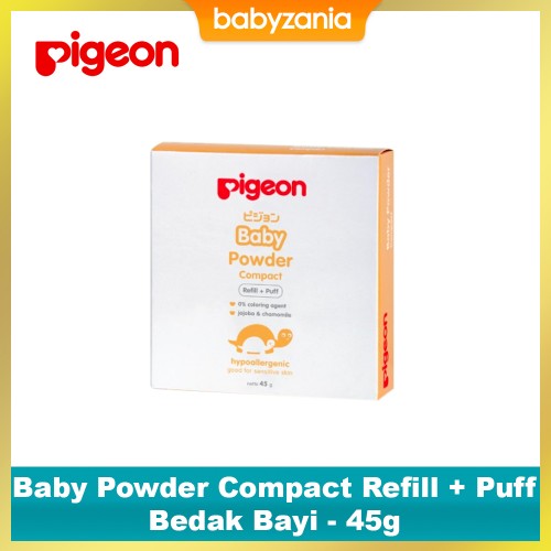 Pigeon Baby Powder Compact Refill + Puff - 45 gr