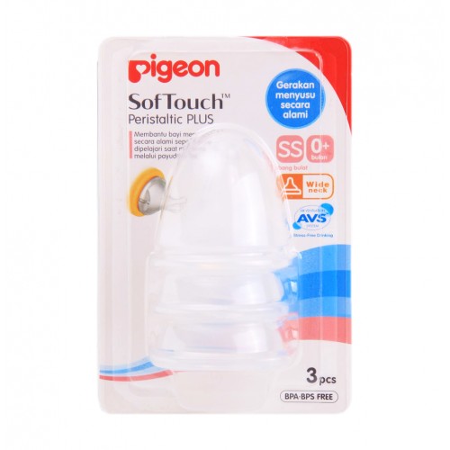 Pigeon Soft TOUCH PERISTALTIC PLUS NIPPLE 3 BLISTER SS