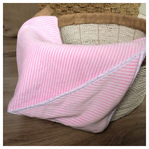 Palmerhaus Stripes Hooded Blanket - Pink White