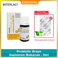 Interlac Probiotic Drops Suplemen Makanan - 5ml