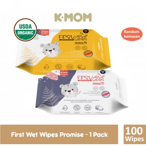 K-MOM First Wet Wipes Promise Tissue Basah Bayi - 100 s