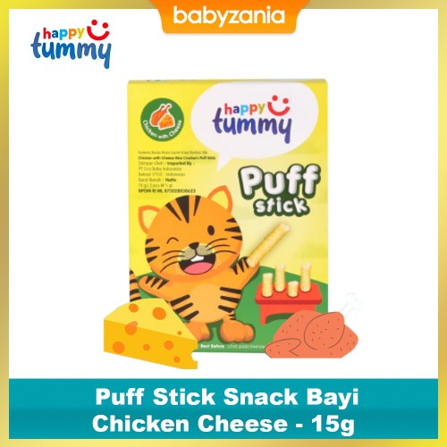 Happy Tummy Puff Stick Snack Bayi Chicken Cheese - 15 gr