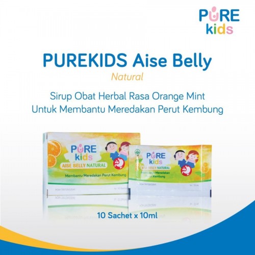 Pure Kids Aise Belly Natural Meredakan Perut Kembung Anak Bayi - 10 Sachet x 10 ml
