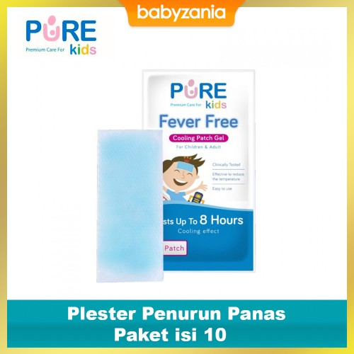 Pure Kids Fever Free / Plester Cooling Patch - Paket isi 10
