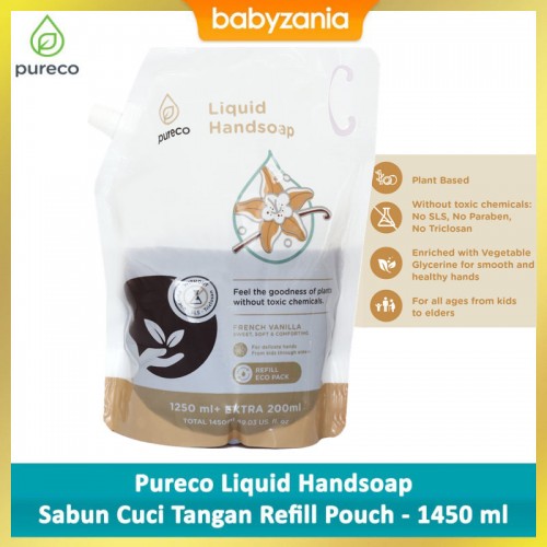 Pureco Liquid Handsoap Sabun Cuci Tangan Refill Pouch - 1450 ml