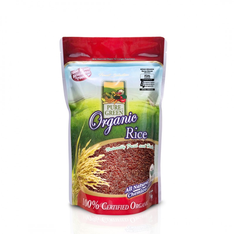 Jual Murah Pure Green Organic Rice Beras Merah 1 Kg Makanan Susu Di Jakarta 
