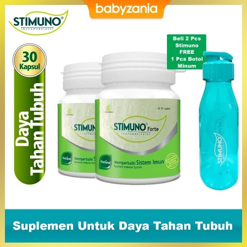 Stimuno Forte Daya Tahan Tubuh-30 Kapsul x 2 Botol (Free Botol Minum)
