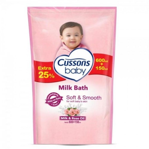 Cussons Baby Milk Bath Soft and Smooth Refill - 600+150 ml