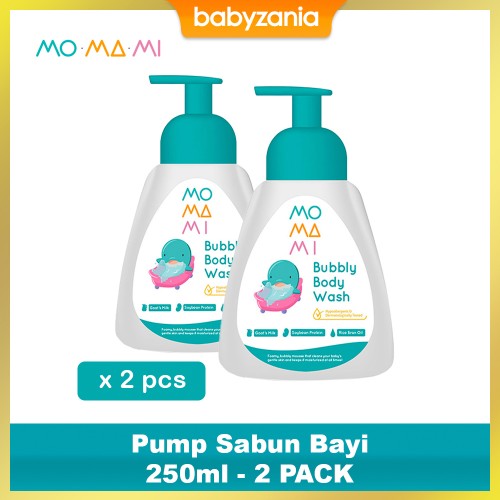 Momami Bubbly Body Wash Pump Sabun Bayi 250 ml - 2 PACK
