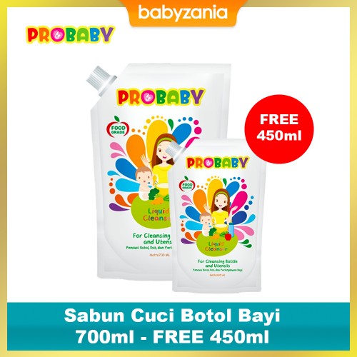 Probaby Baby Liquid Cleanser Sabun Cuci Botol Bayi 700ml - FREE 450ml