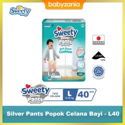 Sweety Silver Pants Popok Celana Bayi - L 40