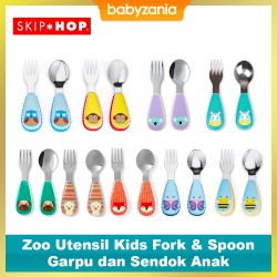 Skip Hop Zoo Utensil Kids Fork & Spoon Garpu...