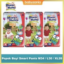 Happy Nappy Smart Pants Popok Celana Bayi - M 34...