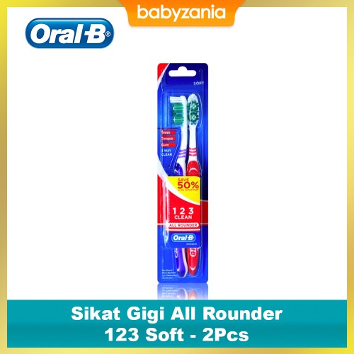 Oral-B Sikat Gigi All Rounder 123 Soft - 2Pcs