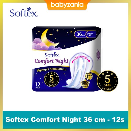 Softex Comfort Night Pembalut Wanita 36 cm - 12s