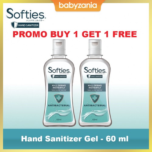 Softies Hand Sanitizer Gel Pembersih Tangan 60 ml - PROMO Buy 1 Get 1