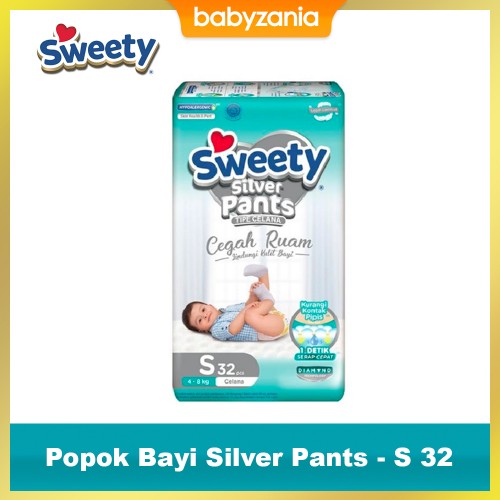 Sweety Popok Bayi Silver Pants - S 32