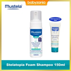Mustela Stelatopia Foam Shampoo Shampo Anak Bayi...