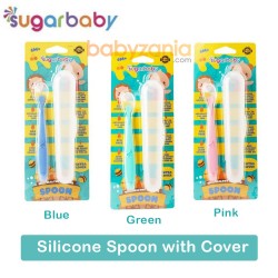 Sugar Baby Silicone Spoon with Cover Set Sendok...