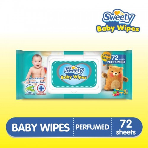 Sweety Baby Wipes Perfumed - 72 Sheet