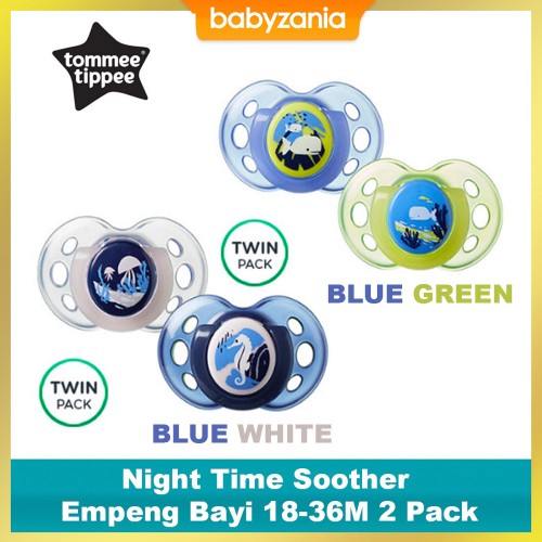 Tommee Tippee Close to Nature Night Time Soother 18-36M 2 Pack