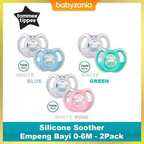 Tommee Tippee Silicone Soother 0-6 2M Pack