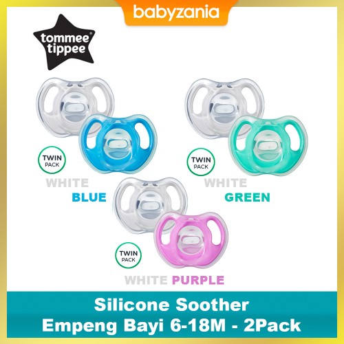 Tommee Tippee Silicone Soother 6-18M 2 Pack