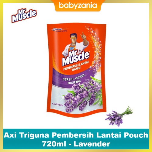 Mr Muscle Axi Triguna Pembersih Lantai Pouch 800ml - Lavender