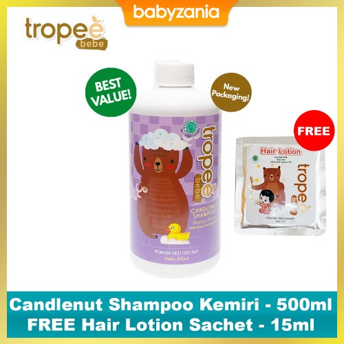 Tropee Bebe Candlenut Shampoo Kemiri Untuk Bayi & Anak Reffil - 500 ml