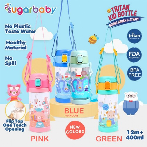 Sugar Baby Tritan Kid Bottle Botol Minum Anak 12m+ 400 ml - Tersedia Pilihan Warna