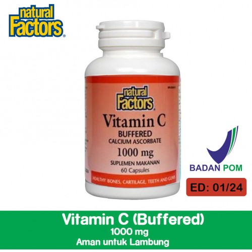Natural Factors Vitamin C Buffered 1000 Mg 60 Caps - Buy 1 Get 1 Free