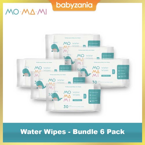 Momami Water Baby Wipes 30 Sheet Melon Flavour - PROMO 6 Pack