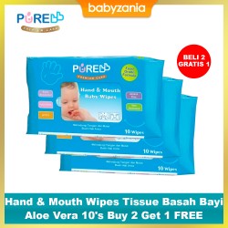 Pure BB Baby Hand & Mouth Wipes 10's Aloe...