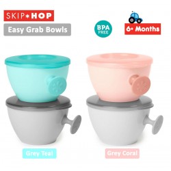 Skip Hop Easy Grab Bowls Mangkok Bayi - Grey Teal...